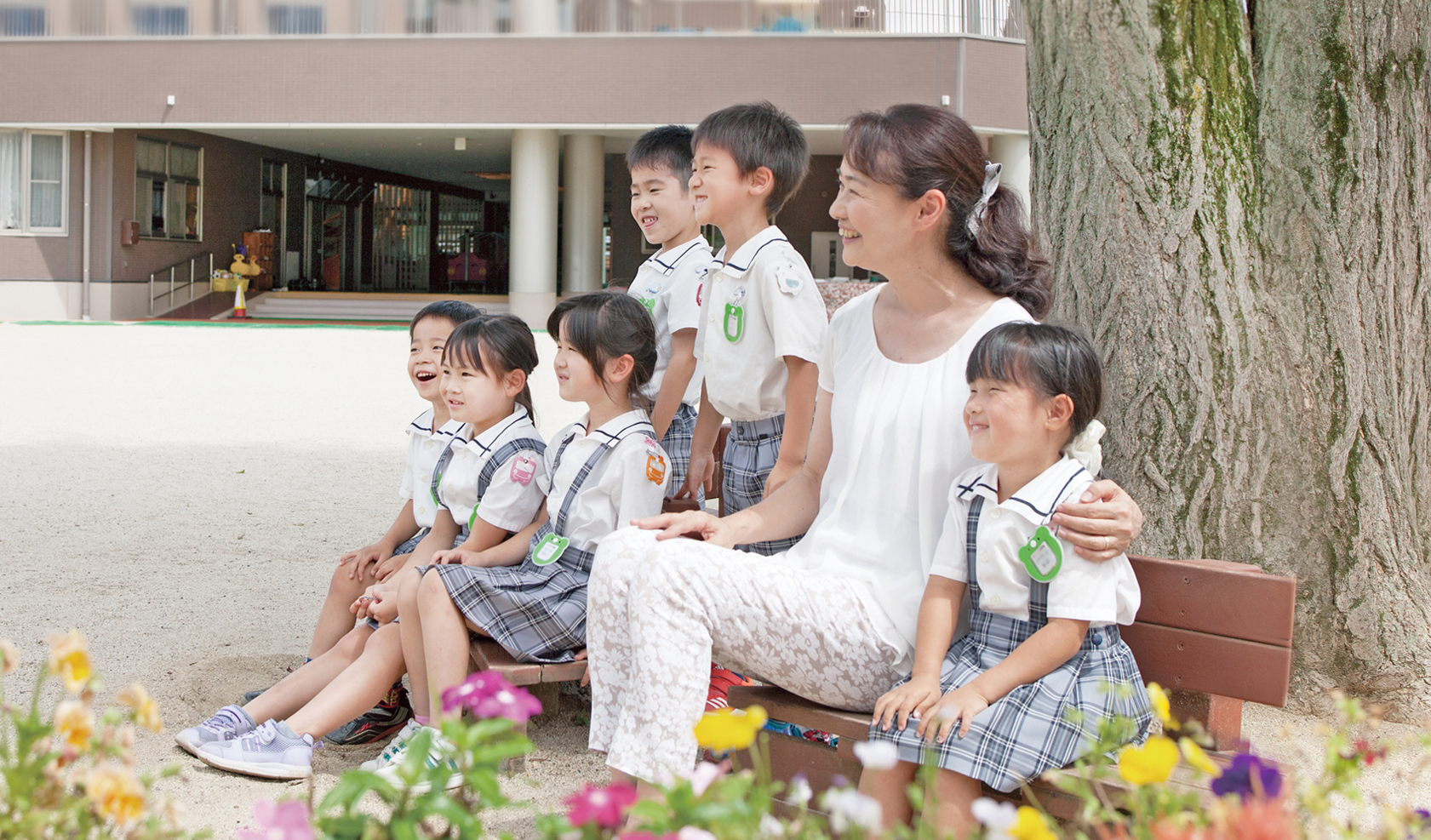 園長と子どもたち